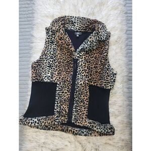 Lisa International Leopard Vest, Women's PXL